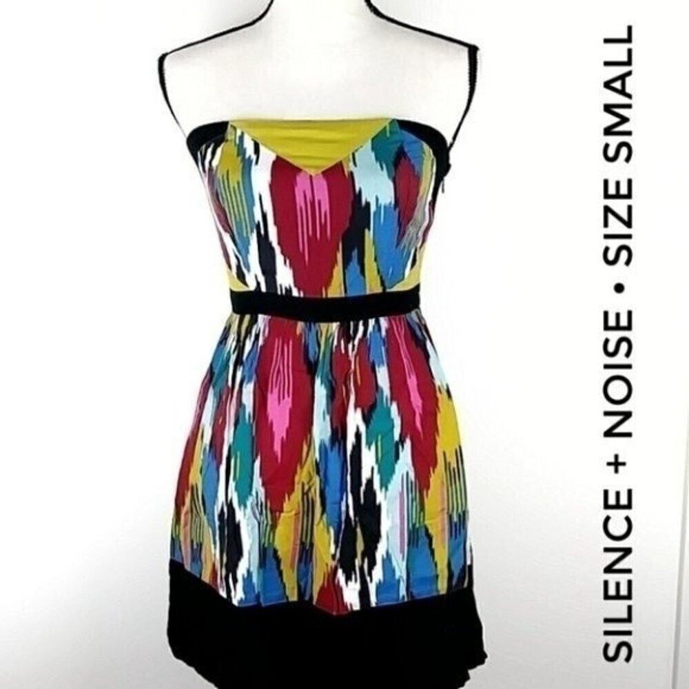 Urban Outfitters Y2K Strapless Boho Mini Dress Aztec Millennial Club Dress